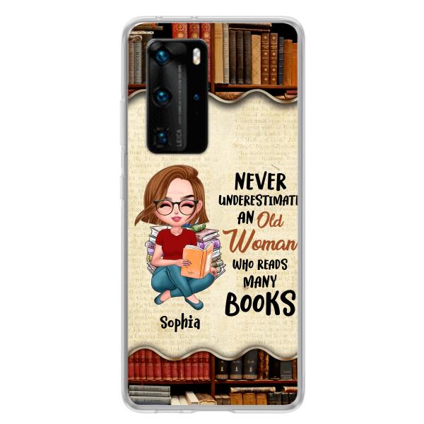 Custom Personalized Old Woman Books Phone Case - Gift Idea For Books Lover - Case For Xiaomi, Oppo And Huawei