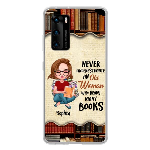 Custom Personalized Old Woman Books Phone Case - Gift Idea For Books Lover - Case For Xiaomi, Oppo And Huawei