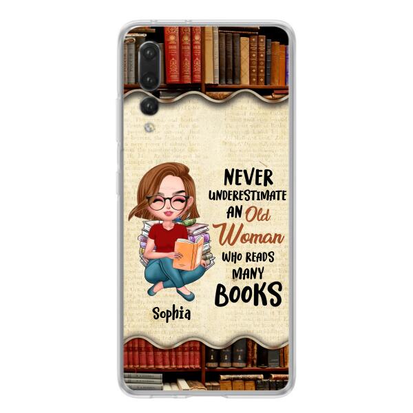 Custom Personalized Old Woman Books Phone Case - Gift Idea For Books Lover - Case For Xiaomi, Oppo And Huawei