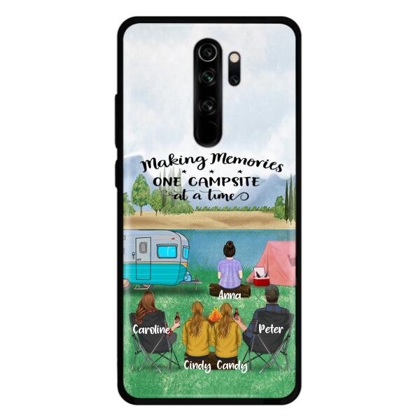 Custom Personalized Camping Phone Case - Couple With 3 Kids - Gift Idea For Camping Lover - Case For Xiaomi, Oppo And Huawei