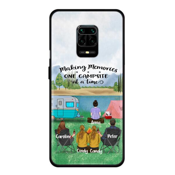 Custom Personalized Camping Phone Case - Couple With 3 Kids - Gift Idea For Camping Lover - Case For Xiaomi, Oppo And Huawei