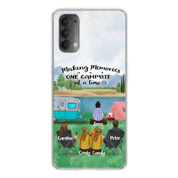 Custom Personalized Camping Phone Case - Couple With 3 Kids - Gift Idea For Camping Lover - Case For Xiaomi, Oppo And Huawei