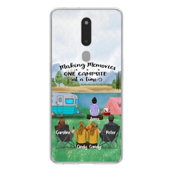 Custom Personalized Camping Phone Case - Couple With 3 Kids - Gift Idea For Camping Lover - Case For Xiaomi, Oppo And Huawei