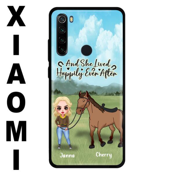 Customer Personalized Horse Girl Chibi Phone Case - Gift for Horse Lovers with the case for Huawei, Xiaomi and Oppo