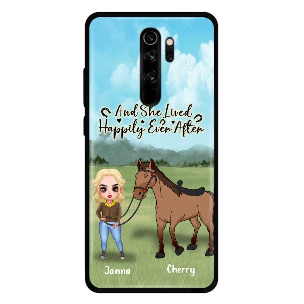 Customer Personalized Horse Girl Chibi Phone Case - Gift for Horse Lovers with the case for Huawei, Xiaomi and Oppo