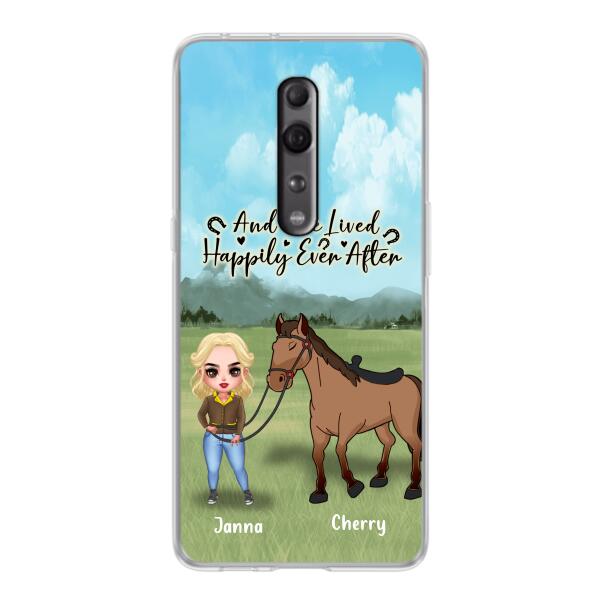 Customer Personalized Horse Girl Chibi Phone Case - Gift for Horse Lovers with the case for Huawei, Xiaomi and Oppo