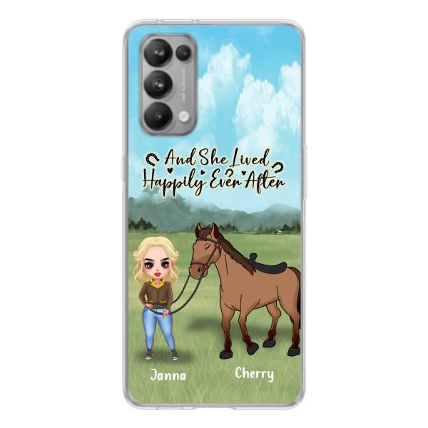 Customer Personalized Horse Girl Chibi Phone Case - Gift for Horse Lovers with the case for Huawei, Xiaomi and Oppo