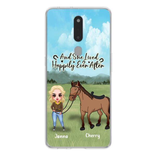 Customer Personalized Horse Girl Chibi Phone Case - Gift for Horse Lovers with the case for Huawei, Xiaomi and Oppo