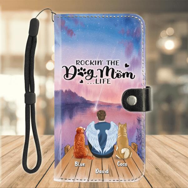 Custom Personalized Dog Dad Flip Leather Purse for Mobile Phone - Gift For Dog Lovers