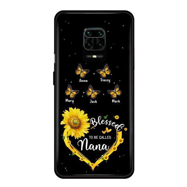 Personalized Grandma Butterfly Phone Case For Xiaomi, Oppo and Huawei - Gift Idea From Grandkids to Grandma - Blessed To Be Called Nana