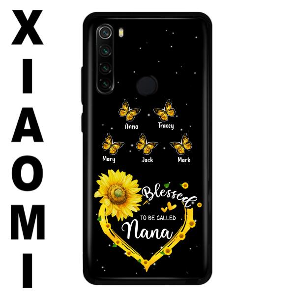 Personalized Grandma Butterfly Phone Case For Xiaomi, Oppo and Huawei - Gift Idea From Grandkids to Grandma - Blessed To Be Called Nana