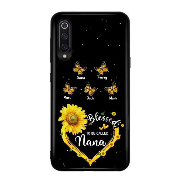 Personalized Grandma Butterfly Phone Case For Xiaomi, Oppo and Huawei - Gift Idea From Grandkids to Grandma - Blessed To Be Called Nana