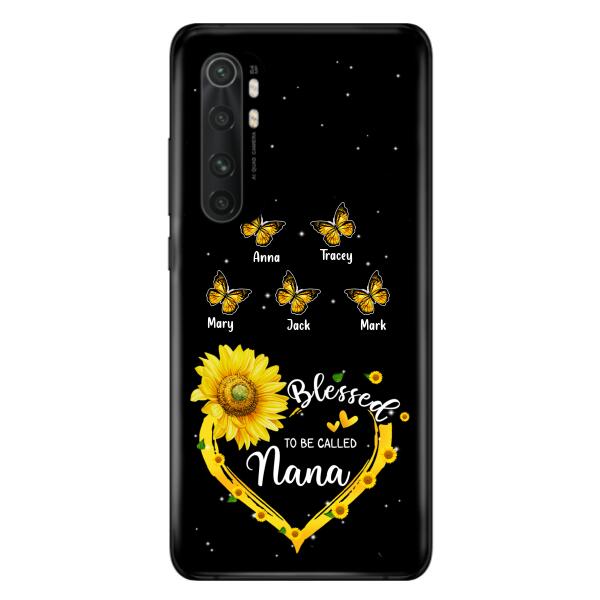 Personalized Grandma Butterfly Phone Case For Xiaomi, Oppo and Huawei - Gift Idea From Grandkids to Grandma - Blessed To Be Called Nana