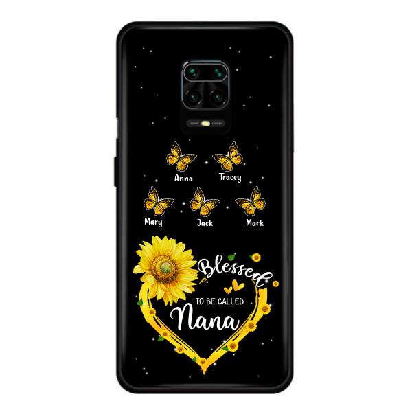 Personalized Grandma Butterfly Phone Case For Xiaomi, Oppo and Huawei - Gift Idea From Grandkids to Grandma - Blessed To Be Called Nana