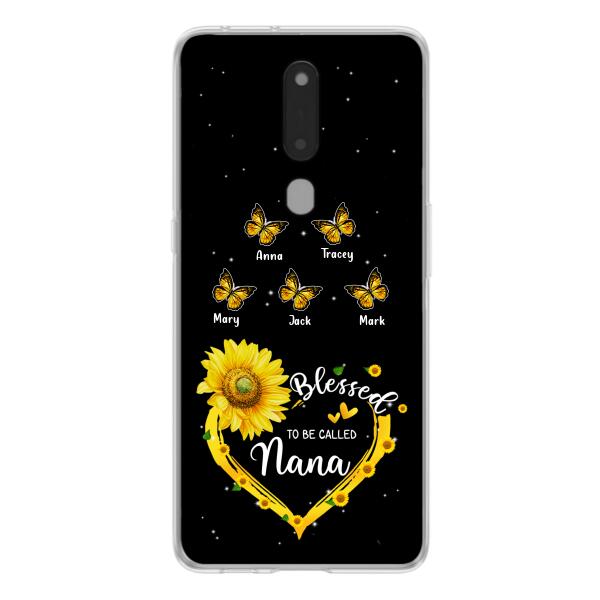 Personalized Grandma Butterfly Phone Case For Xiaomi, Oppo and Huawei - Gift Idea From Grandkids to Grandma - Blessed To Be Called Nana