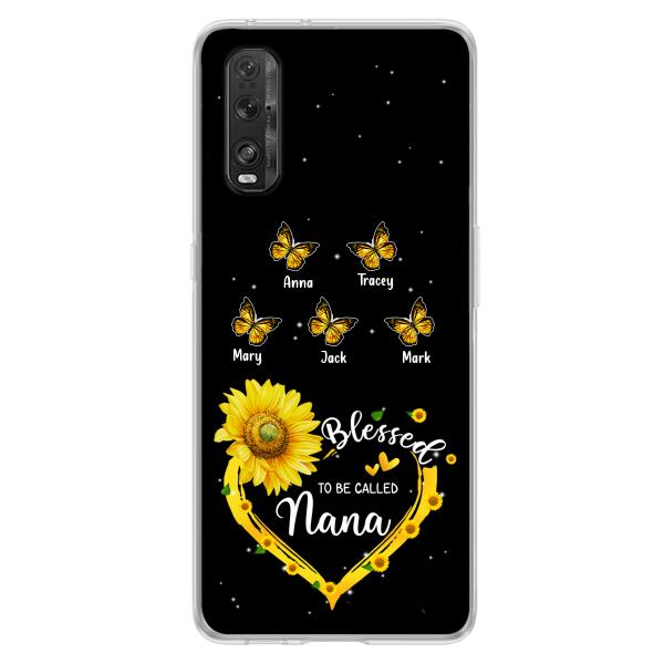 Personalized Grandma Butterfly Phone Case For Xiaomi, Oppo and Huawei - Gift Idea From Grandkids to Grandma - Blessed To Be Called Nana