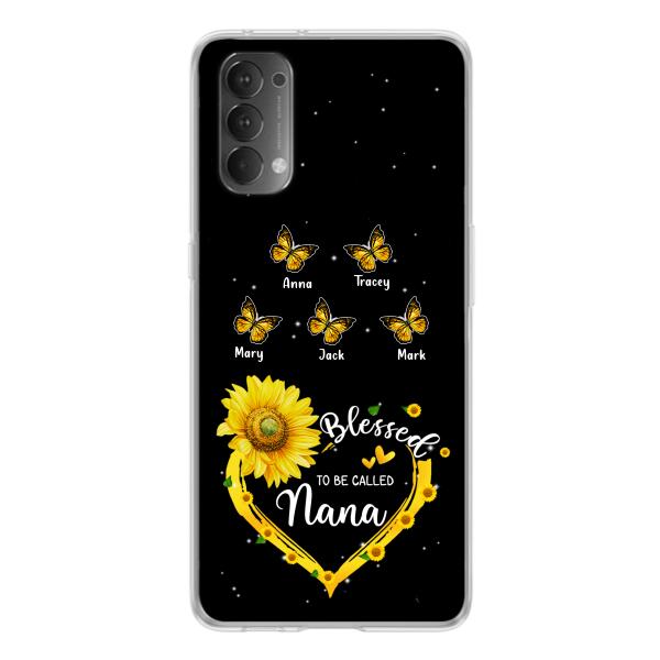 Personalized Grandma Butterfly Phone Case For Xiaomi, Oppo and Huawei - Gift Idea From Grandkids to Grandma - Blessed To Be Called Nana