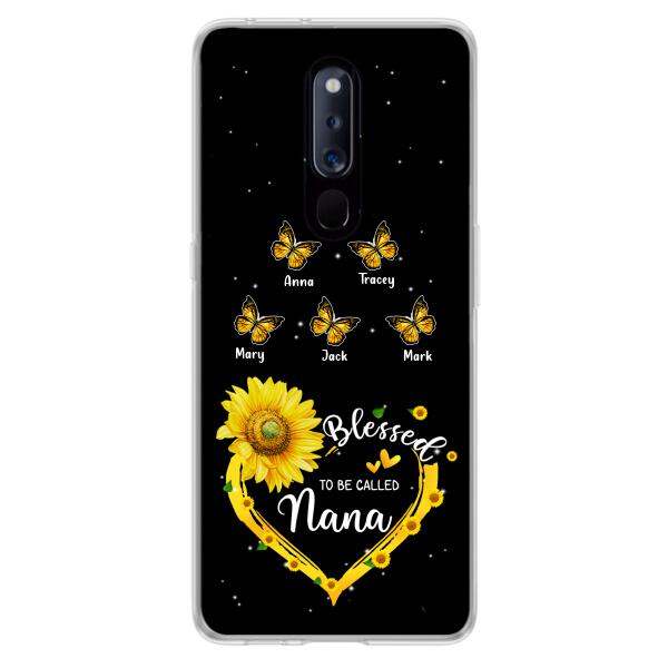 Personalized Grandma Butterfly Phone Case For Xiaomi, Oppo and Huawei - Gift Idea From Grandkids to Grandma - Blessed To Be Called Nana