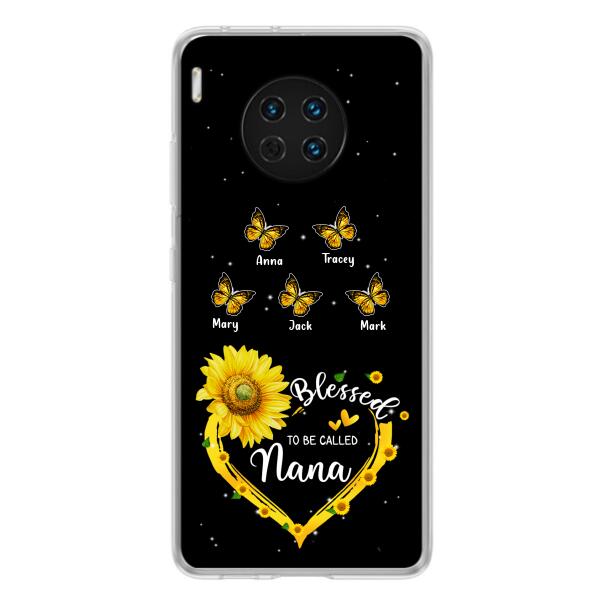 Personalized Grandma Butterfly Phone Case For Xiaomi, Oppo and Huawei - Gift Idea From Grandkids to Grandma - Blessed To Be Called Nana