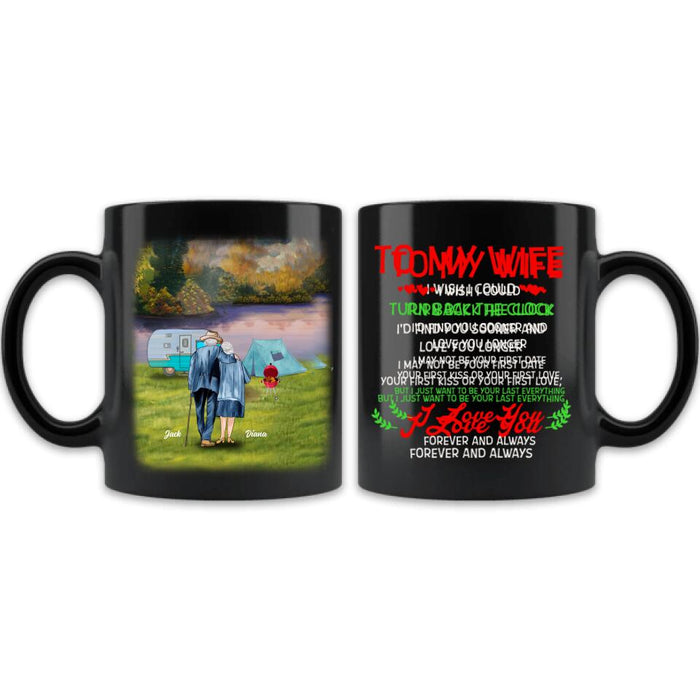 Personalized Old Couple Coffee Mug - Best Gift Idea For Grandparents/Couple - To My Wife I Wish I Could Turn Back The Clock