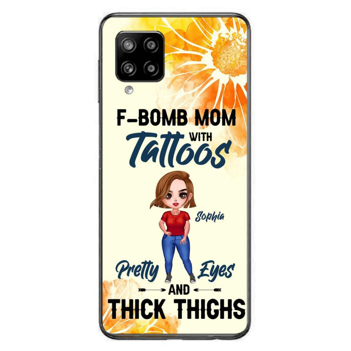 Custom Personalized F-Mom Phone Case for iPhone and Samsung - F-Bomb Mom with Tattoos