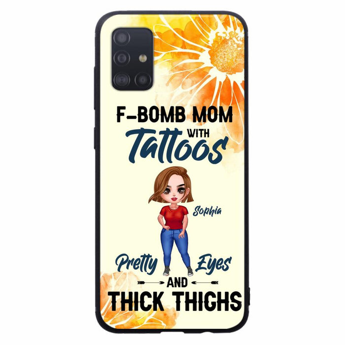 Custom Personalized F-Mom Phone Case for iPhone and Samsung - F-Bomb Mom with Tattoos