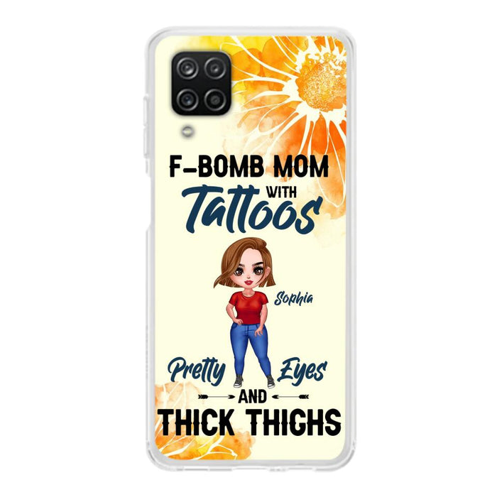 Custom Personalized F-Mom Phone Case for iPhone and Samsung - F-Bomb Mom with Tattoos