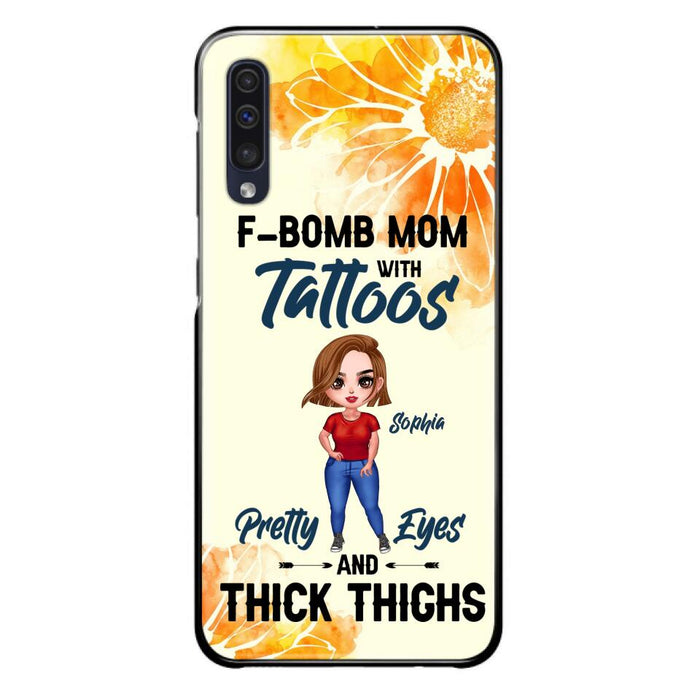 Custom Personalized F-Mom Phone Case for iPhone and Samsung - F-Bomb Mom with Tattoos