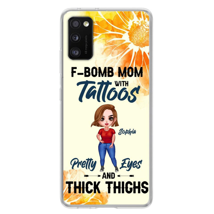 Custom Personalized F-Mom Phone Case for iPhone and Samsung - F-Bomb Mom with Tattoos