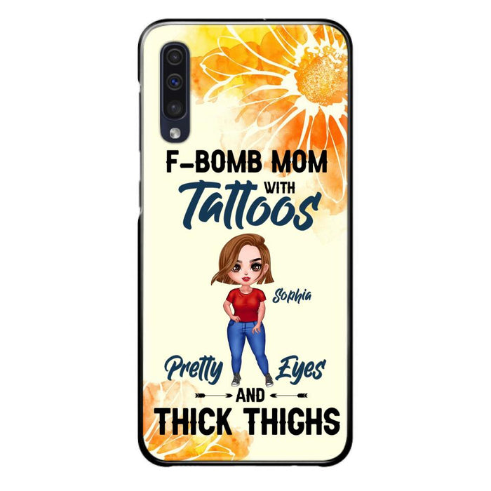 Custom Personalized F-Mom Phone Case for iPhone and Samsung - F-Bomb Mom with Tattoos