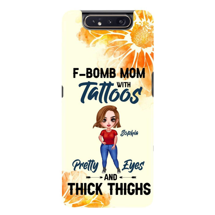 Custom Personalized F-Mom Phone Case for iPhone and Samsung - F-Bomb Mom with Tattoos