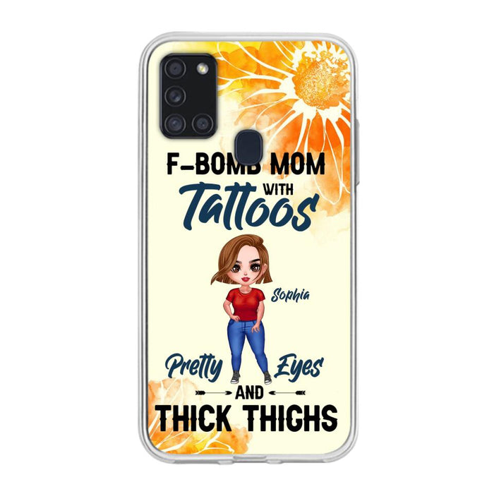 Custom Personalized F-Mom Phone Case for iPhone and Samsung - F-Bomb Mom with Tattoos