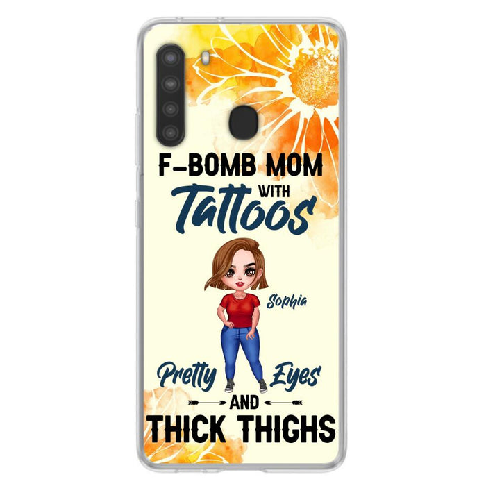 Custom Personalized F-Mom Phone Case for iPhone and Samsung - F-Bomb Mom with Tattoos