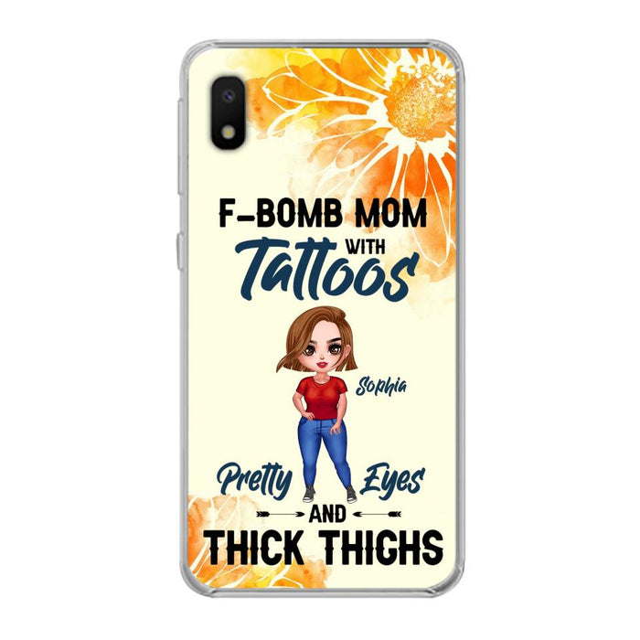 Custom Personalized F-Mom Phone Case for iPhone and Samsung - F-Bomb Mom with Tattoos