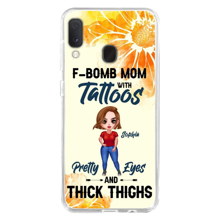 Custom Personalized F-Mom Phone Case for iPhone and Samsung - F-Bomb Mom with Tattoos