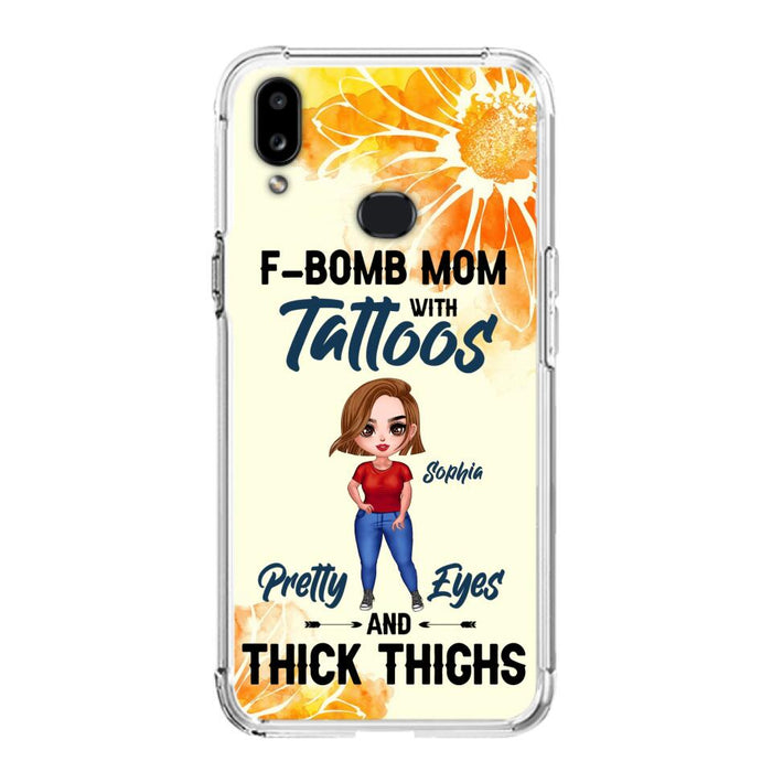 Custom Personalized F-Mom Phone Case for iPhone and Samsung - F-Bomb Mom with Tattoos