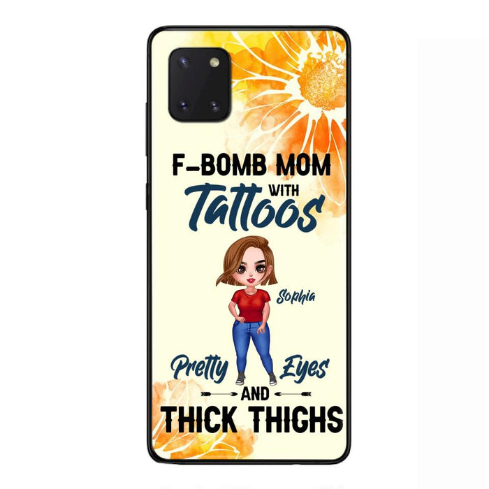 Custom Personalized F-Mom Phone Case for iPhone and Samsung - F-Bomb Mom with Tattoos