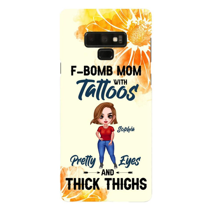 Custom Personalized F-Mom Phone Case for iPhone and Samsung - F-Bomb Mom with Tattoos