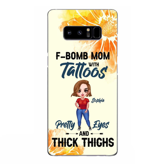 Custom Personalized F-Mom Phone Case for iPhone and Samsung - F-Bomb Mom with Tattoos