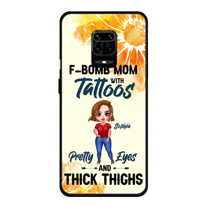 Custom Personalized F-Mom Phone Case - Case for Oppo, Xiaomi and Huawei - F-Bomb Mom with Tattoos