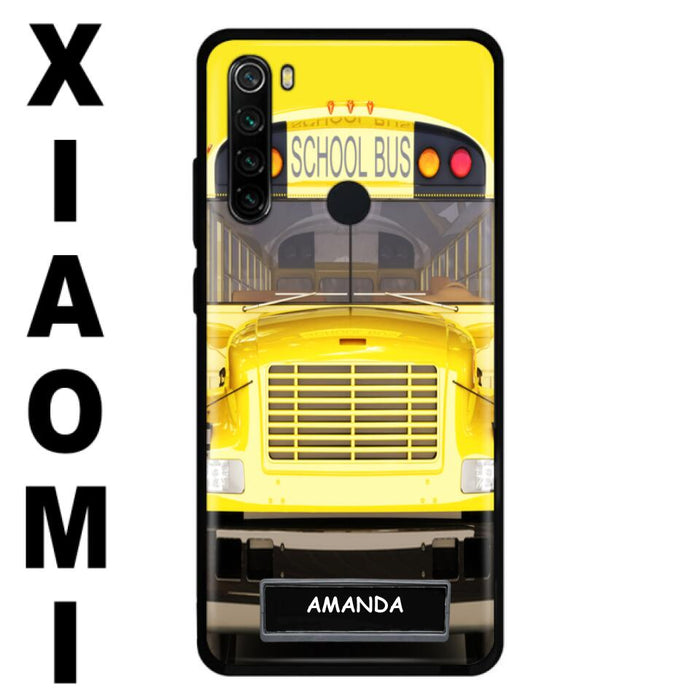 Custom Personalized School Bus Phone Case - Gift Idea For School Bus Lovers - Case For iPhone, Samsung and Xiaomi