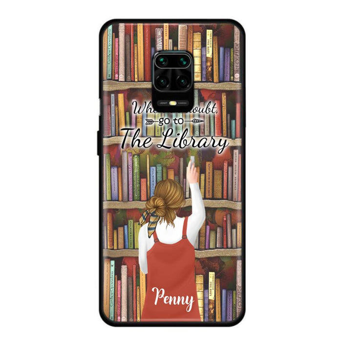 Personalized Reading Girl/ Reading Hobby Phone Case - Best Gift For Reading Girls - When in doubt, go to the library  - 7AZ0EJ