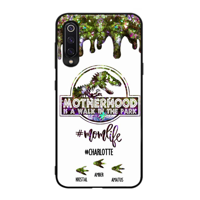 Custom Personalized Mama Dinosaur Phone Case - Best Gift For Mothers - Motherhood Is A Walk In The Park - Phone Case For Xiaomi, Oppo And Huawei - 2QCGS1