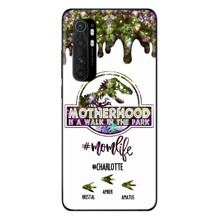 Custom Personalized Mama Dinosaur Phone Case - Best Gift For Mothers - Motherhood Is A Walk In The Park - Phone Case For Xiaomi, Oppo And Huawei - 2QCGS1