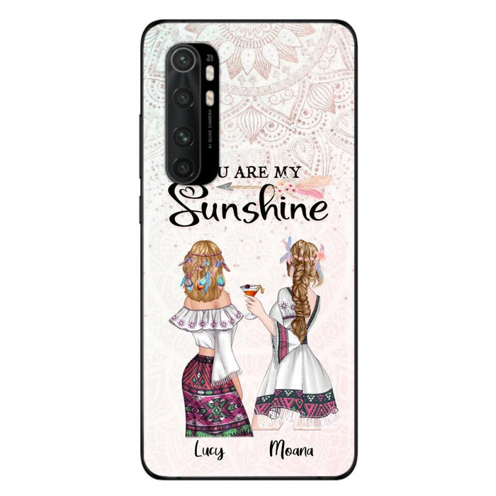 Custom Personalized Bohemian Friends Phone Case - Case For Huawei, Xiaomi & Oppo - You Are My Sunshine