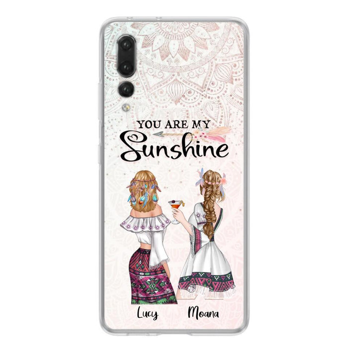 Custom Personalized Bohemian Friends Phone Case - Case For Huawei, Xiaomi & Oppo - You Are My Sunshine