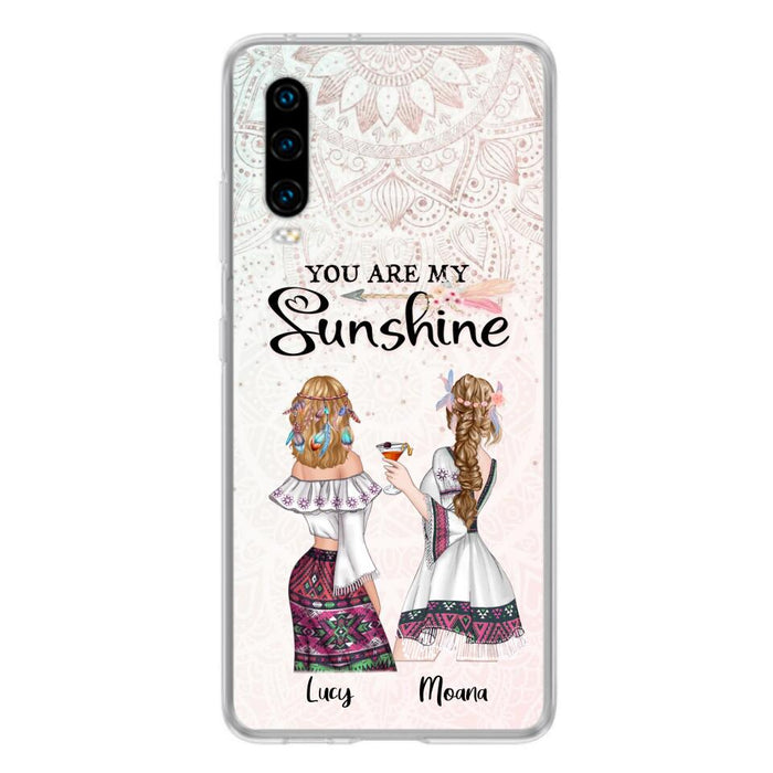 Custom Personalized Bohemian Friends Phone Case - Case For Huawei, Xiaomi & Oppo - You Are My Sunshine