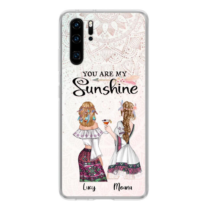 Custom Personalized Bohemian Friends Phone Case - Case For Huawei, Xiaomi & Oppo - You Are My Sunshine