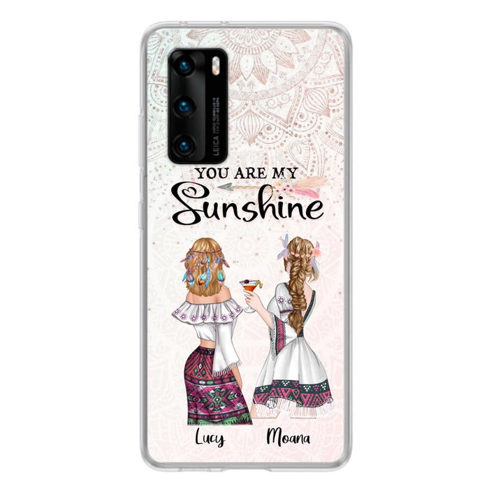 Custom Personalized Bohemian Friends Phone Case - Case For Huawei, Xiaomi & Oppo - You Are My Sunshine