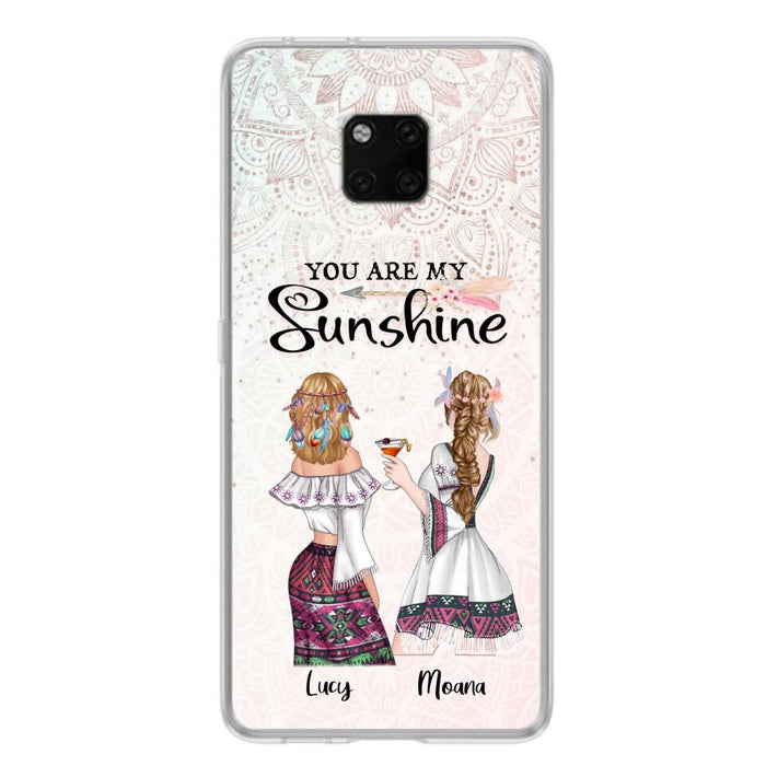 Custom Personalized Bohemian Friends Phone Case - Case For Huawei, Xiaomi & Oppo - You Are My Sunshine